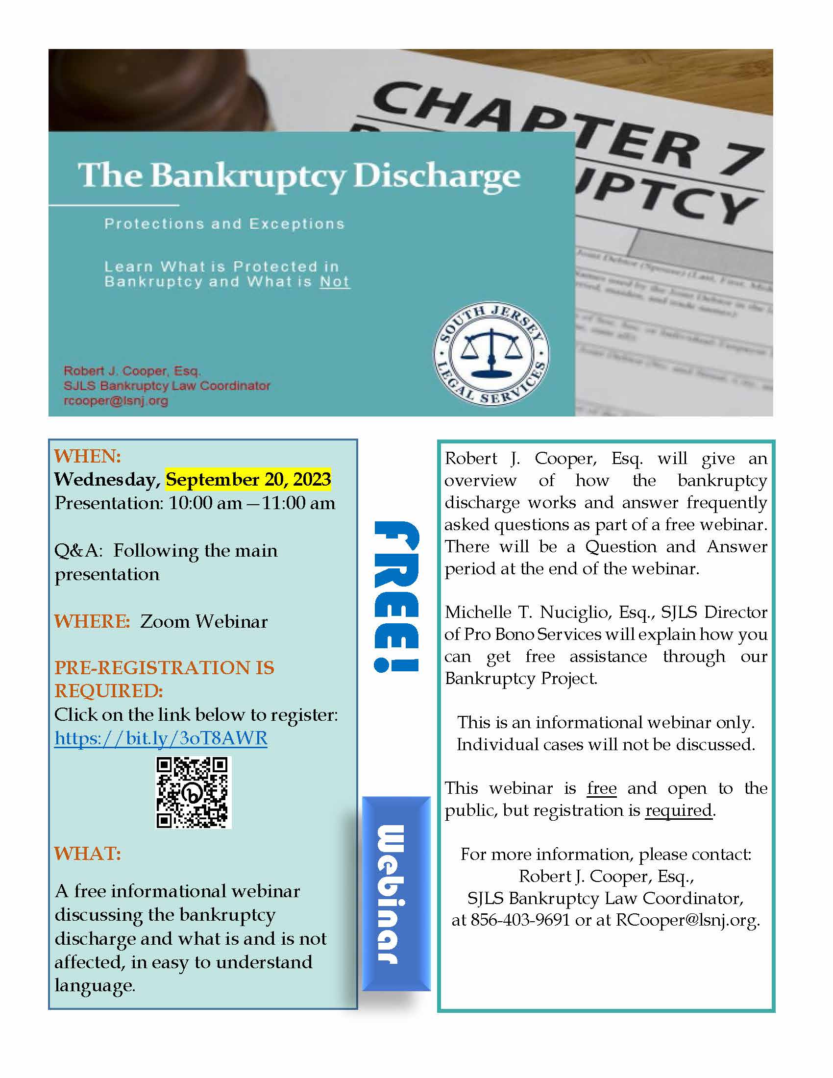 2023 Sept Bankruptcy Discharge webinar